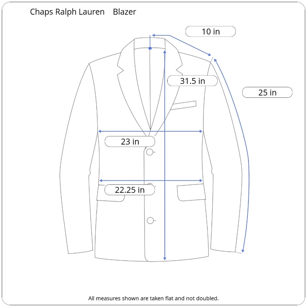 [Chaps RL] Men's VTG Navy Double Breasted Blazer - Picture 8 of 8